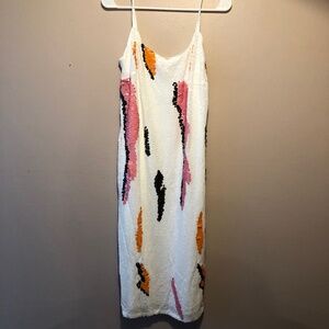 Sequined long slip dress